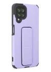 BFS  Samsung Galaxy A22 Kılıf Mega Standlı Silikon - Lila