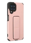 BFS  Samsung Galaxy A22 Kılıf Mega Standlı Silikon - Pudra