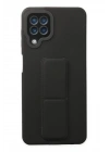 BFS  Samsung Galaxy A22 Kılıf Mega Standlı Silikon - Siyah