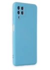 BFS  Samsung Galaxy A22 Kılıf Nano içi Kadife Silikon - Mavi