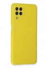 BFS  Samsung Galaxy A22 Kılıf Nano içi Kadife Silikon - Sarı