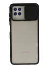 BFS  Samsung Galaxy A22 Kılıf Palm Buzlu Kamera Sürgülü Silikon - Siyah