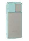 BFS  Samsung Galaxy A22 Kılıf Palm Buzlu Kamera Sürgülü Silikon - Turkuaz