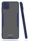 BFS  Samsung Galaxy A22 Kılıf Platin Silikon - Lacivert