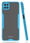 BFS  Samsung Galaxy A22 Kılıf Platin Silikon - Mavi