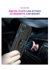 BFS  Samsung Galaxy A22 Kılıf Sofya Yüzüklü Silikon Kapak - Siyah