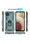 BFS  Samsung Galaxy A22 Kılıf Sofya Yüzüklü Silikon Kapak - Yeşil