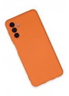 BFS  Samsung Galaxy A24 4G Kılıf Nano içi Kadife Silikon - Turuncu