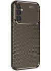 BFS  Samsung Galaxy A26 Kılıf Auto Focus Karbon Kapak - Kahverengi