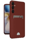 BFS Samsung Galaxy A26 Kılıf Kelvin Kartvizitli Silikon - Bordo