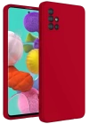 BFS  Samsung Galaxy A31 Kılıf Nano içi Kadife Silikon - Kırmızı