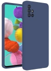 BFS  Samsung Galaxy A31 Kılıf Nano içi Kadife Silikon - Lacivert