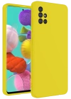 BFS  Samsung Galaxy A31 Kılıf Nano içi Kadife Silikon - Sarı