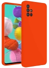 BFS  Samsung Galaxy A31 Kılıf Nano içi Kadife Silikon - Turuncu