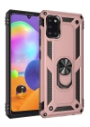 BFS  Samsung Galaxy A31 Kılıf Sofya Yüzüklü Silikon Kapak - Rose
