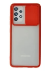 BFS  Samsung Galaxy A32 Kılıf Palm Buzlu Kamera Sürgülü Silikon - Kırmızı
