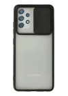 BFS  Samsung Galaxy A32 Kılıf Palm Buzlu Kamera Sürgülü Silikon - Siyah