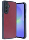 BFS  Samsung Galaxy A35 5G Kılıf Aras Deri Kapak - Bordo