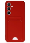 BFS  Samsung Galaxy A35 5G Kılıf Kelvin Kartvizitli Silikon - Kırmızı