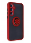 BFS  Samsung Galaxy A35 5G Kılıf Montreal Yüzüklü Silikon Kapak - Kırmızı