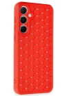 BFS  Samsung Galaxy A35 5G Kılıf Petek Silikon Kapak - Kırmızı