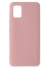BFS  Samsung Galaxy A51 Kılıf Nano içi Kadife Silikon - Pudra