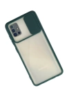 BFS  Samsung Galaxy A51 Kılıf Palm Buzlu Kamera Sürgülü Silikon - Yeşil