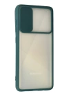 BFS  Samsung Galaxy A51 Kılıf Palm Buzlu Kamera Sürgülü Silikon - Yeşil