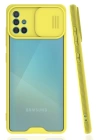 BFS  Samsung Galaxy A51 Kılıf Platin Kamera Koruma Silikon - Sarı