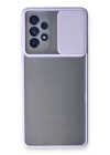 BFS  Samsung Galaxy A53 5G Kılıf Palm Buzlu Kamera Sürgülü Silikon - Lila