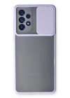 BFS Samsung Galaxy A53 5G Kılıf Palm Buzlu Kamera Sürgülü Silikon - Lila