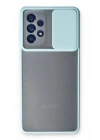 BFS  Samsung Galaxy A53 5G Kılıf Palm Buzlu Kamera Sürgülü Silikon - Turkuaz