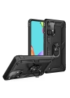 BFS  Samsung Galaxy A53 5G Kılıf Sofya Yüzüklü Silikon Kapak - Siyah