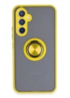 BFS  Samsung Galaxy A54 5G Kılıf Montreal Yüzüklü Silikon Kapak - Sarı