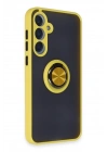 BFS  Samsung Galaxy A55 5G Kılıf Montreal Yüzüklü Silikon Kapak - Sarı