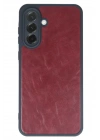 BFS  Samsung Galaxy A56 Kılıf Aras Deri Kapak - Bordo