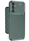 BFS  Samsung Galaxy A56 Kılıf Auto Focus Karbon Kapak - Koyu Yeşil