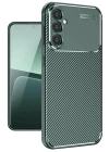 BFS  Samsung Galaxy A56 Kılıf Auto Focus Karbon Kapak - Koyu Yeşil