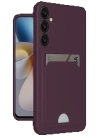 BFS  Samsung Galaxy A56 Kılıf Kelvin Kartvizitli Silikon - Derin Mor