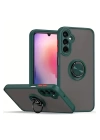 BFS  Samsung Galaxy A56 Kılıf Montreal Yüzüklü Silikon Kapak - Yeşil
