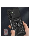 BFS  Samsung Galaxy A56 Kılıf Pars Lens Yüzüklü Silikon - Siyah