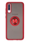 BFS  Samsung Galaxy A70 Kılıf Montreal Yüzüklü Silikon Kapak - Kırmızı