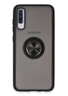 BFS  Samsung Galaxy A70 Kılıf Montreal Yüzüklü Silikon Kapak - Siyah