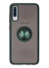 BFS  Samsung Galaxy A70 Kılıf Montreal Yüzüklü Silikon Kapak - Yeşil