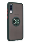 BFS  Samsung Galaxy A70 Kılıf Montreal Yüzüklü Silikon Kapak - Yeşil