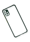 BFS  Samsung Galaxy A71 Kılıf Miami Şeffaf Silikon - Koyu Yeşil