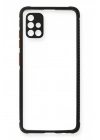 BFS  Samsung Galaxy A71 Kılıf Miami Şeffaf Silikon - Siyah