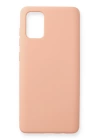 BFS  Samsung Galaxy A71 Kılıf Nano içi Kadife Silikon - Pudra