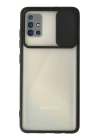 BFS  Samsung Galaxy A71 Kılıf Palm Buzlu Kamera Sürgülü Silikon - Siyah