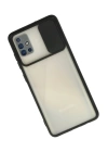 BFS  Samsung Galaxy A71 Kılıf Palm Buzlu Kamera Sürgülü Silikon - Siyah